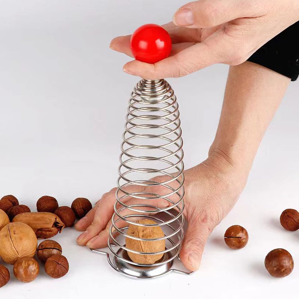 Spring Nut Sheller, Walnut Cracker Opener Tool and Machine, Nut Crackers, Ergonomic Nutcracker, Pecan Peeler Pliers, Chestnut Cutter Tool, Nut Crusher, Nut Breaker, Nutcracker Chestnut Clip