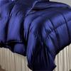 King Comforter Set Satin Navy Blue 600 GSM King Size Comforter Set (Comforter + 2 Pillowcases) Comforter for King Size Bed view 1