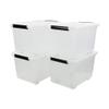 Callyne 4-Pack Clear Plastic Storage Bins with Lid, 42 L Large Plastic Storage Box view 1