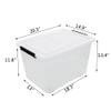 Callyne 4-Pack Clear Plastic Storage Bins with Lid, 42 L Large Plastic Storage Box view 3