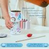 UIRZOTN 8 Pack 20oz Sublimation Tumbler Blanks Skinny Straight in Bulk, Stainless Steel Insulated Sublimation Tumbler with Polymer Coating for Heat Transfer, With Lid, Straw, ribbon, Gift box view 3