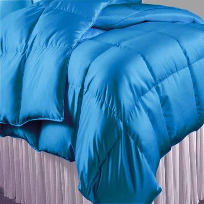 Oversized Queen Comforter Satin Silk 1 PC Turquoise 600 GSM Comforter for Oversized Queen Size Bed