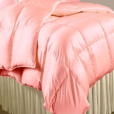 Oversized Queen Comforter Satin Silk 1 PC Peach 600 GSM Comforter for Oversized Queen Size Bed