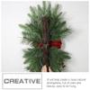 Toyvian Christmas Wreath Pendant Elegant Artificial Wreath Decor for Staircase Door and Fireplace Lightweight Holiday Decoration Bow for Cheerful Christmas Atmosphere view 4