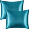 Oversized Queen Comforter Satin Silk 1 PC Teal Blue 600 GSM Comforter for Oversized Queen Size Bed view 2