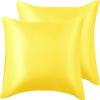 Oversized Queen Comforter Satin Silk 1 PC Yellow 600 GSM Comforter for Oversized Queen Size Bed view 2