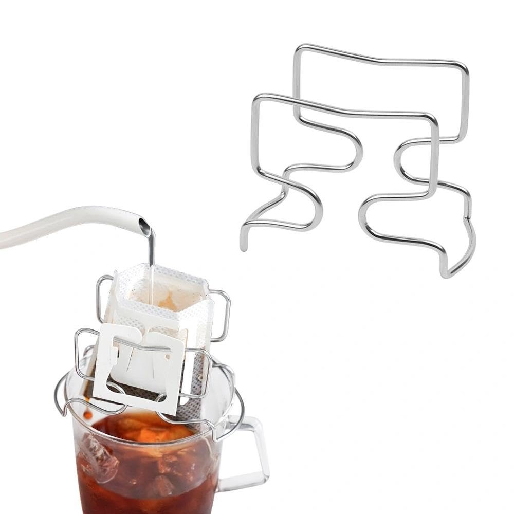 watchget Hanging Ear Drip Coffee Bag Stand Portable Coffee Filter Paper Bag Hanging Ear Drip Holder Stainless Steel Drip Chair for Easy Pour Over
