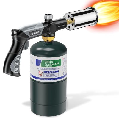 Sondiko Powerful Grill & Cooking Propane Torch L8010, Black & Grey