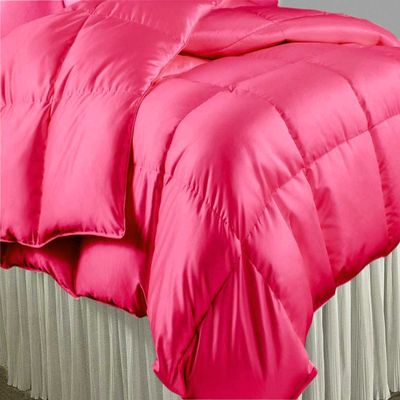 Oversized Queen Comforter Satin Silk 1 PC French Pink 600 GSM Comforter for Oversized Queen Size Bed