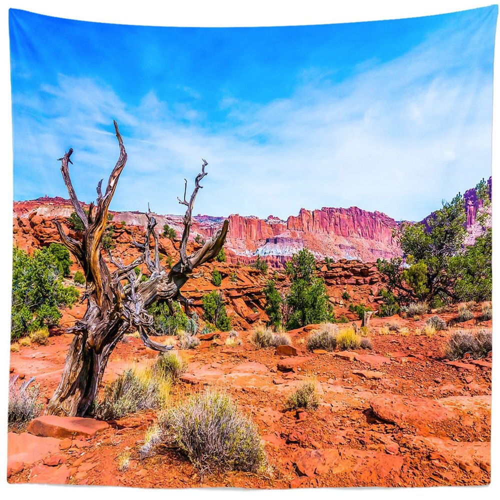 BELECO 118x96 Inch Grand Canyon Tapestry Wall Hanging Red Rock Canyon Desert Tapestry American Western Desert National Park Scenery Utah Wall Decor Western Tapestries for Bedroom Living Room DormDecor