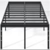 NEW JETO Metal Bed Frame,Full Size Bed Frame with Storage Space,Heavy Duty Sturdy Mattress Foundation,Easy Assembly,No Box Spring Needed, Black,18 Inch,Full view 1
