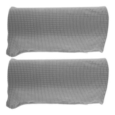 BESPORTBLE 2Pcs Universal Elastic Sofa Armrest Covers - Stretchy Polar Fleece Couch Arm Protectors, Machine-Washable, or Office, Recliner, Couch, Light Grey