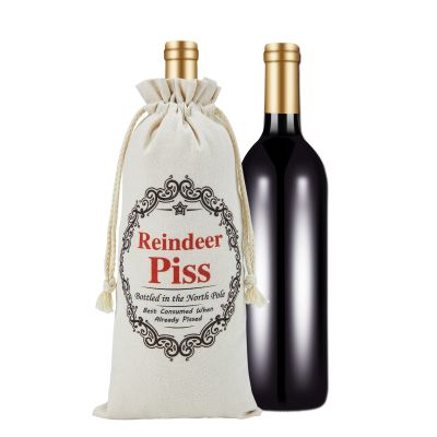 CJ&M REINDEER P!ss Christmas Funny Novelty Wine Bottle bag Joke Humour secret santa
