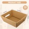 Fainne 34 Pcs Basket for Gift Empty Bulk, 8 x 6 Inch Basket Sturdy Cardboard Trays with Handles, Small Market Tray for Christmas, Wedding, Thanksgiving, Holiday, Birthday Party Decoration view 2