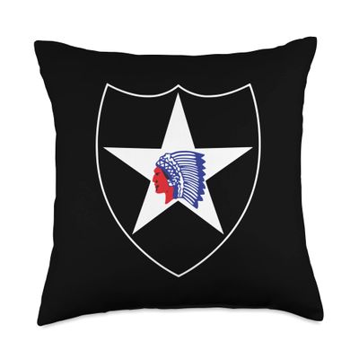 2nd Infantry Division Patch - 2nd ID Throw Pillow
