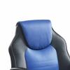 Benjara Rue 27 Inch Ergonomic Office Chair, Faux Leather Swivel Seat, Black and Blue view 4