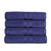 4-Piece Highly Absorbent Navy Color Cotton Bath Towels 15 in. L X 21 in. W X 13.6 in. H Size, 500 - 699 GSM, Machine Washable Quick Dry | All Season Pretty Blue Shade, Soft, Warm, Thick-Plush view 1