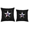 2nd Infantry Division Patch - 2nd ID Distressed Vintage Look Throw Pillow view 3