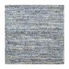 CASAVANI Hand Braided Jute 4' Square Kilim Rug Flatweave Rug Blue Beige Design Handmade Boho Mat Thick 0.27" Geometric Pattern Sisal Jute Indoor Outdoor Use Rugs for Kitchen, Bedside, Yoga Mat view 1