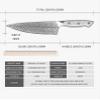 Chef Knife,Kitchen Knife, 7.7 Inch VG10 Japanese Damascus Steel Luxury Cooking Tools Gyuto Japanese Kitchen Gadgets Rosewood Handle view 2