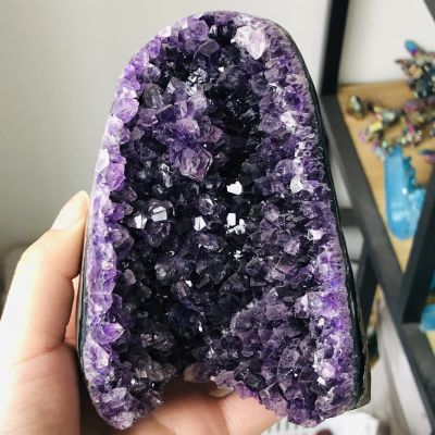 Natural Amethyst Geode Quartz Cluster Crystal Specimen Without The Base,About 900-1000g