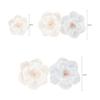 3D Paper Flowers Decorations for Wall, Handmade Artificial Flower Bouquet with Leaves and Butterflies for Wedding Backdrop Photo Wall Decor, Home Decor, Party Backdrop (19 Pieces) (White) view 2