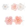 3D Paper Flowers Decorations for Wall, Handmade Artificial Flower Bouquet with Leaves and Butterflies for Wedding Backdrop Photo Wall Decor, Home Decor, Party Backdrop (19 Pieces) (Pink) view 2