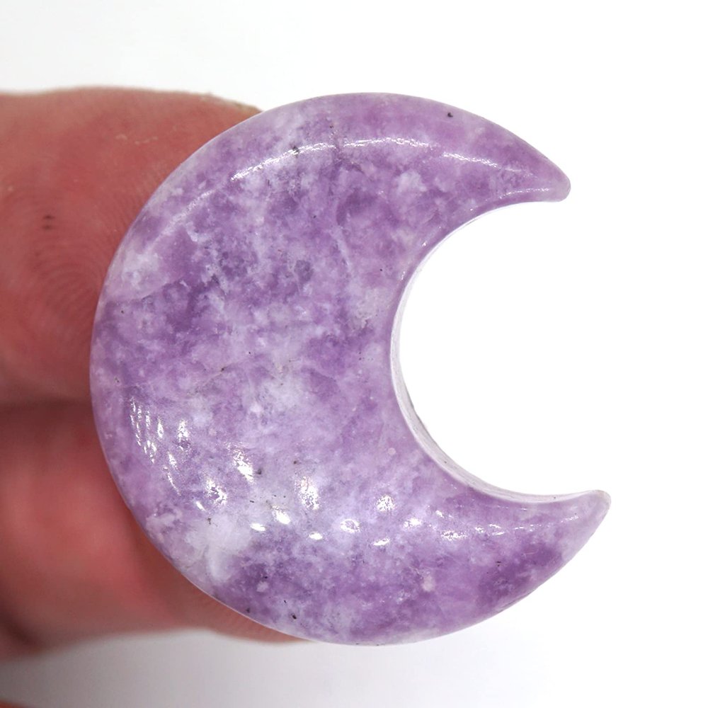 30MM Shaped Statue Natural Crystal Stone Mascot Gemstone Gift Collection and Home Decor,Lilac Lepidolite