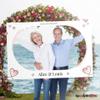Personalized 50 Years Of Love Wedding Anniversary Photo Booth Frame - Customized Happy Hearts Theme Photo Selfie Frame - Custom-Made Lovely Photo Prop Made Specially For Your Wedding Anniversary (PVC) view 3