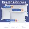 Continental Bedding 50/50 Down Feather Pillow, Fluffy Hotel Quality Side Sleeper Support, Breathable 300TC Cotton, RDS and Oeko TEX Certified view 3