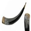 15-18oz Stallion Engraved Black/Brass Horn Viking/Medieval Style Beer/Mead/Grog/Wine Drinking Horn view 1
