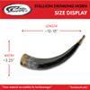 15-18oz Stallion Engraved Black/Brass Horn Viking/Medieval Style Beer/Mead/Grog/Wine Drinking Horn view 3