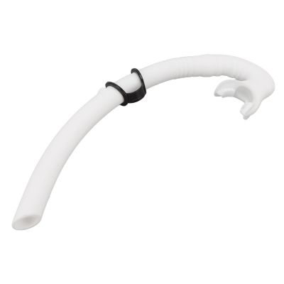 Diving Snorkel Corrugated Tube Collapsible Silicone Flexible Diving Breathing Tube Food Grade Soft Spearfishing Mouthpiece for Adults (White)