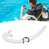 Diving Snorkel Corrugated Tube Collapsible Silicone Flexible Diving Breathing Tube Food Grade Soft Spearfishing Mouthpiece for Adults (White) view 2
