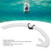 Diving Snorkel Corrugated Tube Collapsible Silicone Flexible Diving Breathing Tube Food Grade Soft Spearfishing Mouthpiece for Adults (White) view 4