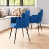Zuo Noosa Dining Chair (Set of 2) Navy Blue, Blue Dining Chair, Soft and Smooth Velvet Fabric, Plywood, Indoor Dining, 22" W x 22" D x 34.3" H view 2