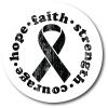 Hope Faith Strength Courage Black Pink Cancer Ribbon |Great Gift Idea|Single |5 Inch Magnet | Made in The USA | Car Auto Tool Box RefrigeratorMagnet | FBMMAG11787 view 1