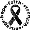 Hope Faith Strength Courage Black Pink Cancer Ribbon |Great Gift Idea|Single |5 Inch Magnet | Made in The USA | Car Auto Tool Box RefrigeratorMagnet | FBMMAG11787 view 2