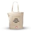 DISCOUNT PROMOS Custom Cotton Canvas Tote Bags (Set of 50) - Personalized, Reusable & Eco-Friendly - Perfect for Grocery, Promotions, Branding - Natural Color, 14.25"X15.5"X5", 10 OZ Cotton view 1