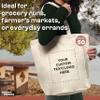 DISCOUNT PROMOS Custom Cotton Canvas Tote Bags (Set of 50) - Personalized, Reusable & Eco-Friendly - Perfect for Grocery, Promotions, Branding - Natural Color, 14.25"X15.5"X5", 10 OZ Cotton view 4