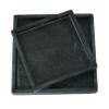 Deco 79 Marble Living Room Decor Tray Ottoman Tray with Raised Border, Set of 2 Serving Tray 10", 8" W, Green view 2