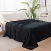 Elegant Comfort Luxury Velvety Feel Blanket, All-Season Lightweight Blanket, Ultra Plush, Soft, Cozy-Fuzzy Flannel Fleece for Couch, Sofa, Bed, Travel, Solid Design, Twin/Twin XL, Black view 2