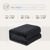 Elegant Comfort Luxury Velvety Feel Blanket, All-Season Lightweight Blanket, Ultra Plush, Soft, Cozy-Fuzzy Flannel Fleece for Couch, Sofa, Bed, Travel, Solid Design, Twin/Twin XL, Black view 3