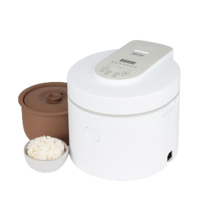 AROMA Professional Rice Cooker with Purple Clay Cooking Pot, 6-Cup (Uncooked) / 12-Cup (Cooked), Healthy Grain Multicooker, Natural Ceramic, 3 Qt, White, ARC-7206P