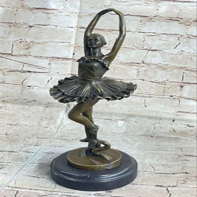 Art Deco Bronze Ballerina Ballet Statue Sculpture Abstract Artwork Mid Century Decorative Art Sale Gift by Think Bronze
