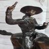 Hand Made Remington Inspired Large Hot Cast Cowboy with Gun Old West Bronze Art Decorative Art Sale Gift by Think Bronze view 4