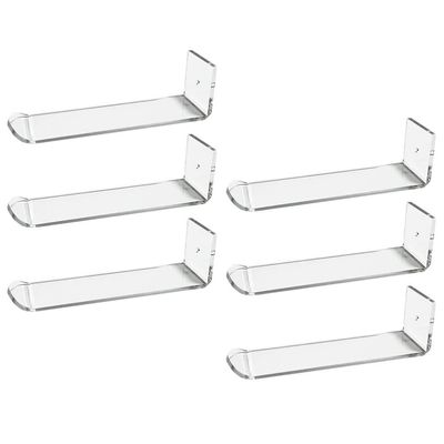 Beavorty 6pcs Clear Acrylic Headband Holder Rack Transparent Hairband Display Stand for Hair Accessories Organization Stylish and Smooth Design for Dressing Tables and Wall Mounting