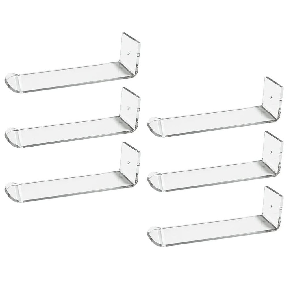 Beavorty 6pcs Clear Acrylic Headband Holder Rack Transparent Hairband Display Stand for Hair Accessories Organization Stylish and Smooth Design for Dressing Tables and Wall Mounting
