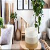 Casaphoria Blanket Basket, Storage Basket, Laundry Basket, 20*20*13, Laundry Hamper,Blanket Storage for Living Room (White & Gradient Brown view 4