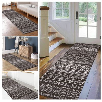 Carpet Runner for Hallway Stairs, Kitchen Corridor Hall Rug Runner 100cm 1.5m 2m 2.5m 3m 3.5m 4m 4.5m 5m 6m Classic Long Runners Carpets Washable Non-Slip Floor Mats - Black (Size : 2 ft  8.2 ft)